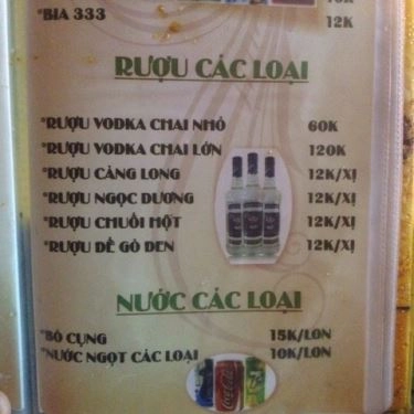 Thực đơn- Quán Ăn Ngọc Bảo - Lẩu Đuôi Bò