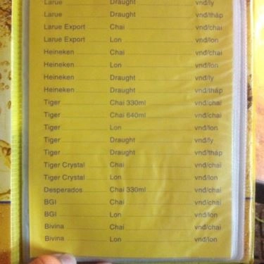 Thực đơn- Quán Ăn Ngọc Bảo - Lẩu Đuôi Bò