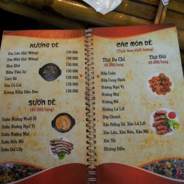 Thực đơn- Quán Ăn Ngọc Dương Quán - Dê Núi 7 Món