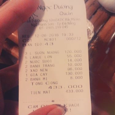 Thực đơn- Quán Ăn Ngọc Dương Quán - Dê Núi 7 Món