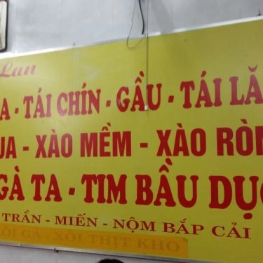 Thực đơn- Quán Ăn Ngọc Lan - Phở, Mì Xào & Cháo