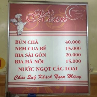 Thực đơn- Quán Ăn Ngọc Sơn - Bún Chả Hàng Mành & Nem Cua Bể