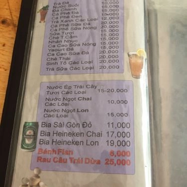 Thực đơn- Quán Ăn Ngọc Thái - Các Loại Chè