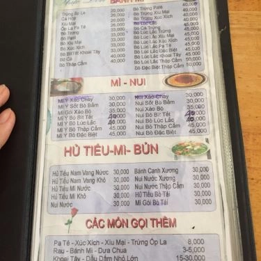 Thực đơn- Quán Ăn Ngọc Thái - Các Loại Chè