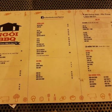 Thực đơn- Quán Ăn Ngói BBQ - Thống Nhất