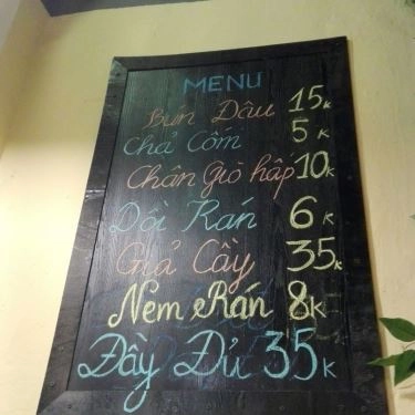 Thực đơn- Quán Ăn Ngon Quán - Bún Đậu & Bún Giả Cầy
