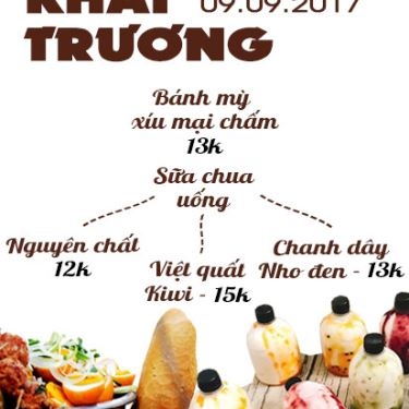 Thực đơn- Quán Ăn Nguyên Hồng Quán - Bánh Mì Xíu Mại & Sữa Chua