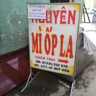 Thực đơn- Quán Ăn Nguyên - Mì Ốp La