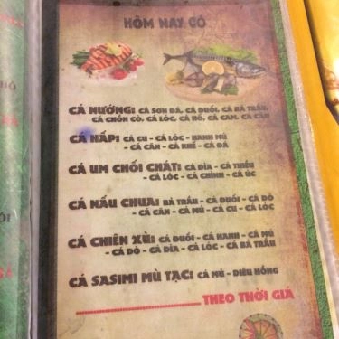 Thực đơn- Quán Ăn Nguyệt Quán - Hải Sản Tự Chọn