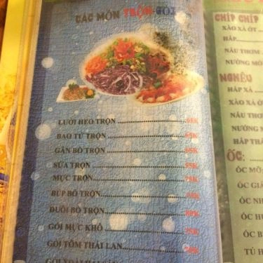 Thực đơn- Quán Ăn Nguyệt Quán - Hải Sản Tự Chọn