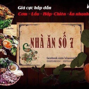 Thực đơn- Quán Ăn Nhà Ăn Số 7 - Ẩm Thực Việt