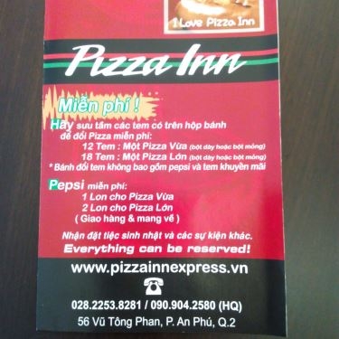 Tổng hợp- Nhà Hàng Pizza Inn - Vũ Tông Phan