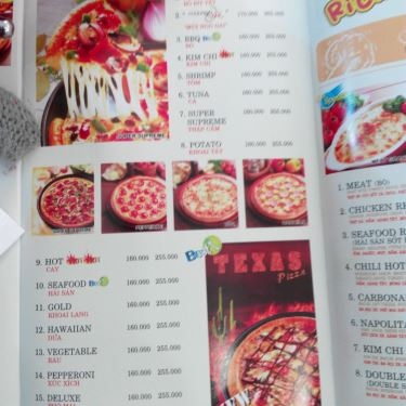Thực đơn- Nhà Hàng Pizza Inn - Vũ Tông Phan