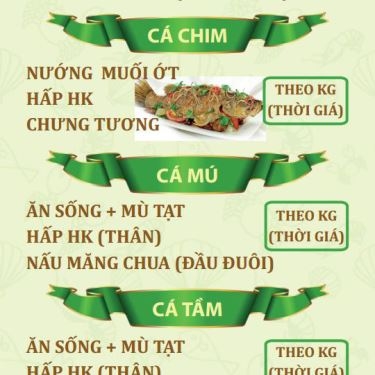 Thực đơn- Nhà Hàng Ẩm Thực Bà Ba - Nguyễn Thị Thập