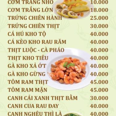 Thực đơn- Nhà Hàng Ẩm Thực Bà Ba - Nguyễn Thị Thập