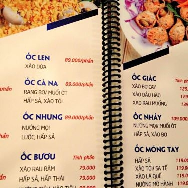 Thực đơn- Nhà Hàng Biển Dương 6 - Cách Mạng Tháng 8