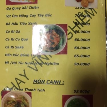 Thực đơn- Nhà Hàng Chay Vĩnh Nghiêm