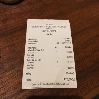 Tổng hợp- Nhà Hàng Củ Nén - Ẩm Thực Miền Trung