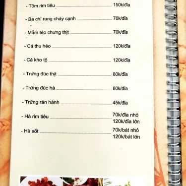 Thực đơn- Green - Ẩm Thực Việt