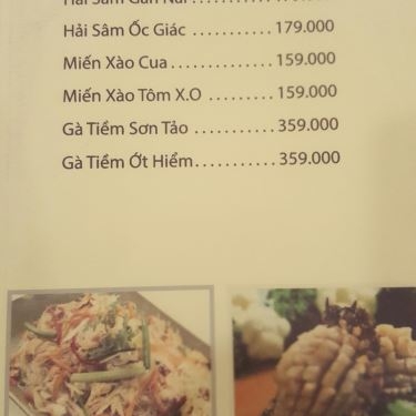 Thực đơn- Nhà Hàng Hải Sản Cậu Út