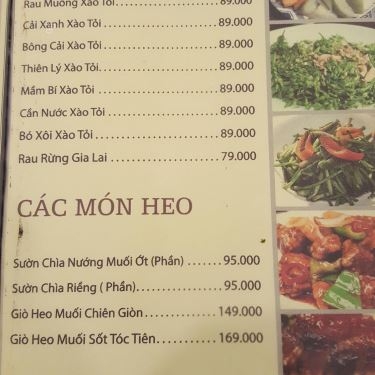 Thực đơn- Nhà Hàng Hải Sản Cậu Út