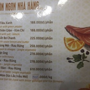 Thực đơn- Nhà Hàng Hải Sản Tỷ Tôm