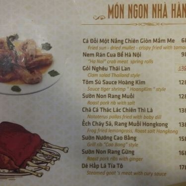 Thực đơn- Nhà Hàng Hải Sản Tỷ Tôm