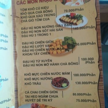 Thực đơn- Hoa Viên Tri Kỷ - Nhà Hàng Sân Vườn