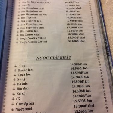 Thực đơn- Nhà Hàng Hương Biển - Hải Sản & Các Món Lẩu