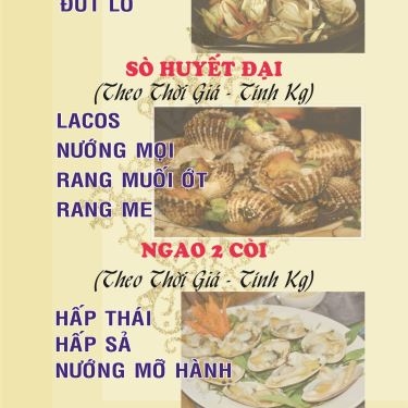 Thực đơn- Nhà Hàng Hương Biển - Lương Định Của