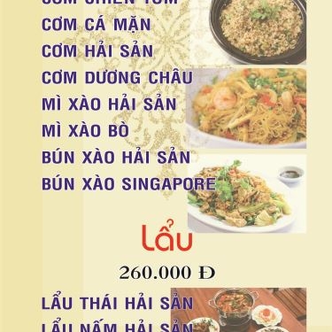 Thực đơn- Nhà Hàng Hương Biển - Lương Định Của