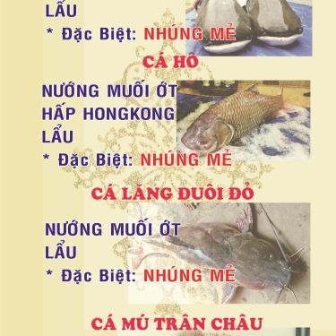 Thực đơn- Nhà Hàng Hương Biển - Lương Định Của