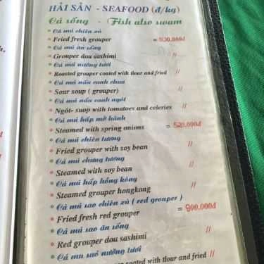 Thực đơn- Quán Ăn Nhà Hàng Kim Cương - Hải Sản Làng Chài