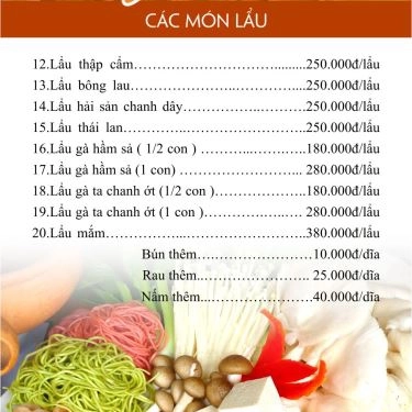 Thực đơn- Nhà Hàng Kỳ Nam - Cần Thơ