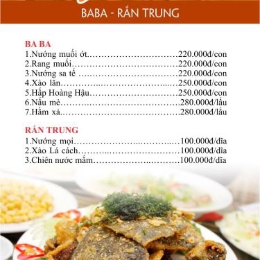 Thực đơn- Nhà Hàng Kỳ Nam - Cần Thơ