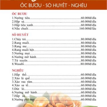 Thực đơn- Nhà Hàng Kỳ Nam - Cần Thơ