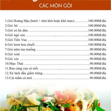 Thực đơn- Nhà Hàng Kỳ Nam - Cần Thơ
