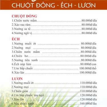 Thực đơn- Nhà Hàng Kỳ Nam - Cần Thơ