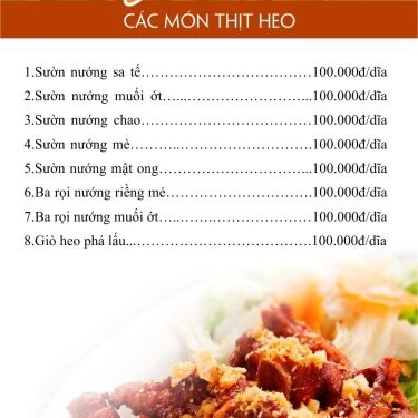 Thực đơn- Nhà Hàng Kỳ Nam - Cần Thơ