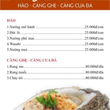 Thực đơn- Nhà Hàng Kỳ Nam - Cần Thơ