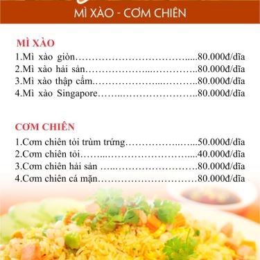 Thực đơn- Nhà Hàng Kỳ Nam - Cần Thơ