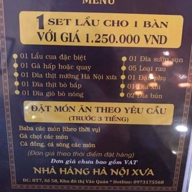 Tổng hợp- Nhà Hàng Hà Nội Xưa - Lẩu Cua Đồng