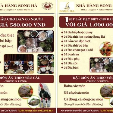 Tổng hợp- Nhà Hàng Song Hà - Lẩu Cua Đồng