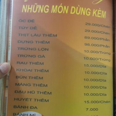 Thực đơn- Nhà Hàng Lẩu Dê - Dê Vàng