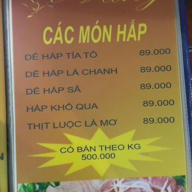 Thực đơn- Nhà Hàng Lẩu Dê - Dê Vàng