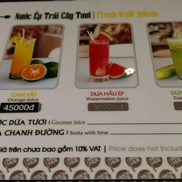 Thực đơn- Quán Ăn Món Huế - Trần Thái Tông