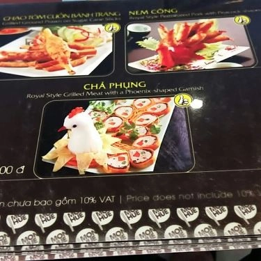 Thực đơn- Quán Ăn Món Huế - Trần Thái Tông