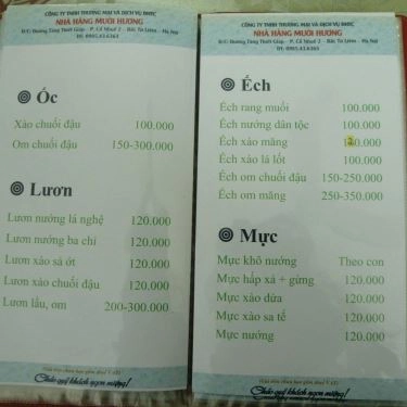 Tổng hợp- Quán Ăn Mười Hương - Đặc Sản Dân Tộc