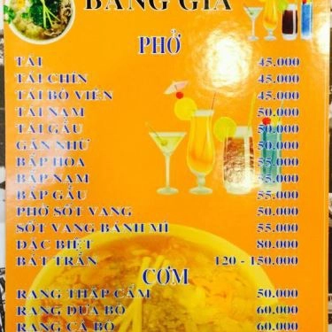 Thực đơn- Quán Ăn Phở 10 - Hồng Hà