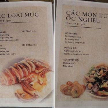 Thực đơn- Nhà Hàng Sông Sao - Hải Sản Cao Cấp